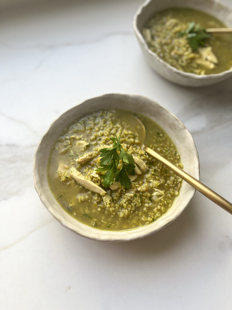 Freekeh Chicken Soup