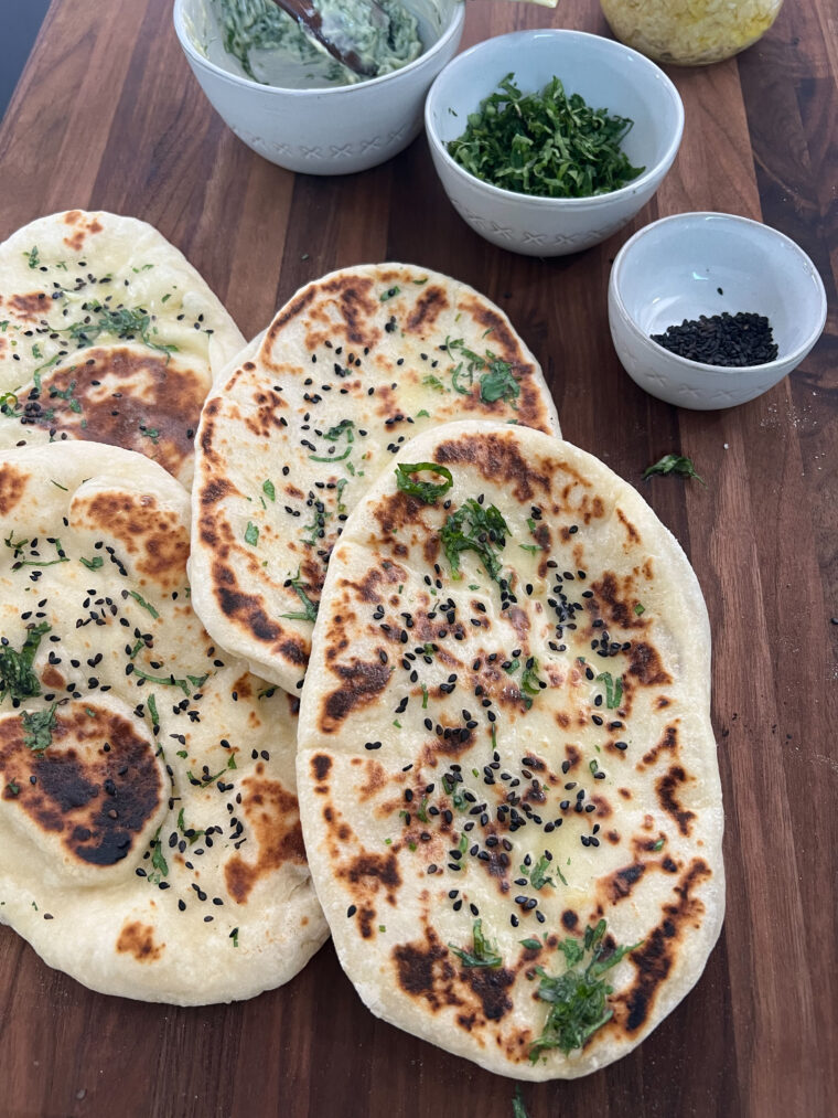 homemade naan