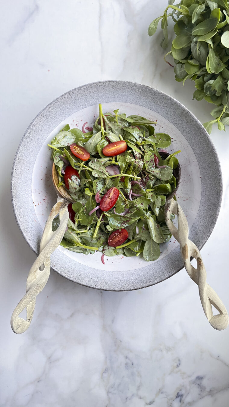 purslane and tomato salad