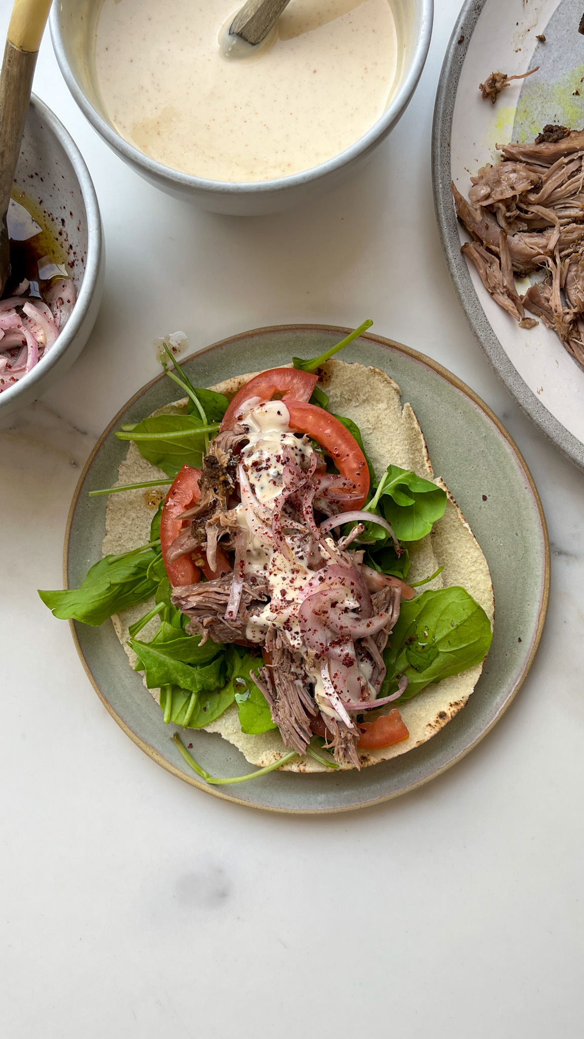 Tender and flavourful Pulled Lamb Wrap Recipe Cooking with Zahra